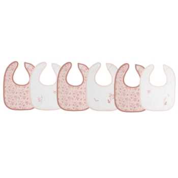 conjunto de 6 babetes para bebé com motivos florais conjunto de 6 babetes para bebé com motivos florais