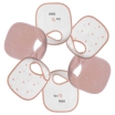 Conjunto de 6 babetes recém-nascido - Pequenos Corações
