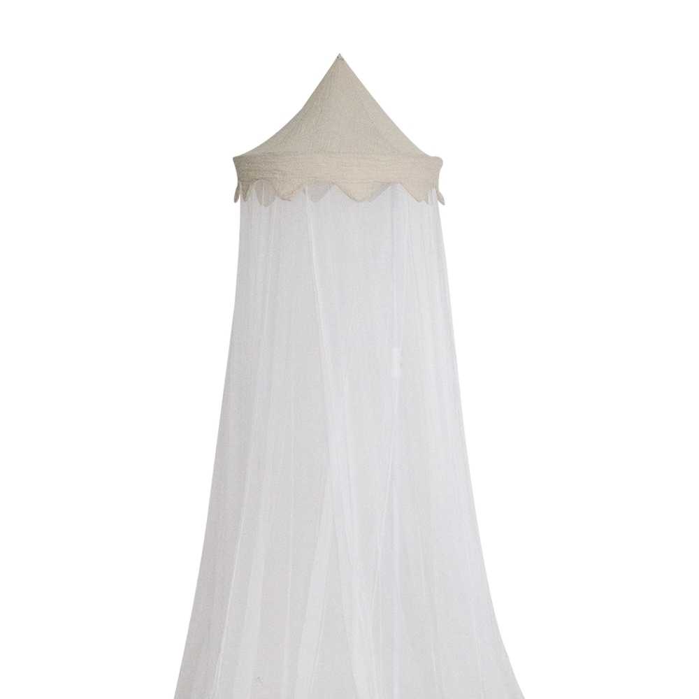 Dossel para cama de bebé cor de areia