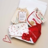 Geboorteset met baby's eerste kerstoutfit