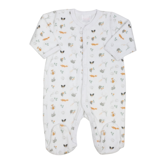 pijama de terciopelo con motivos de bosque