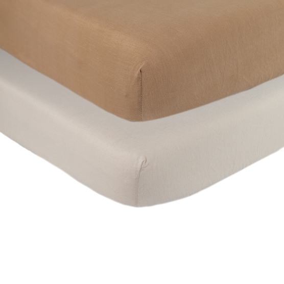 Set of 2 fitted sheets -...