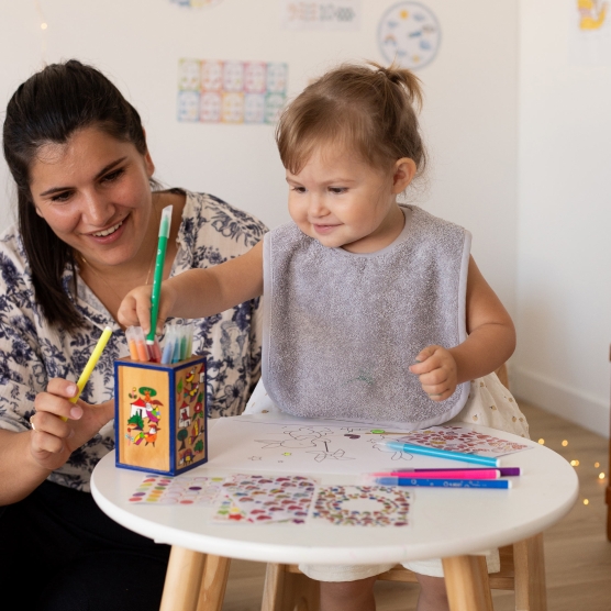 Pullover bibs in terry cloth