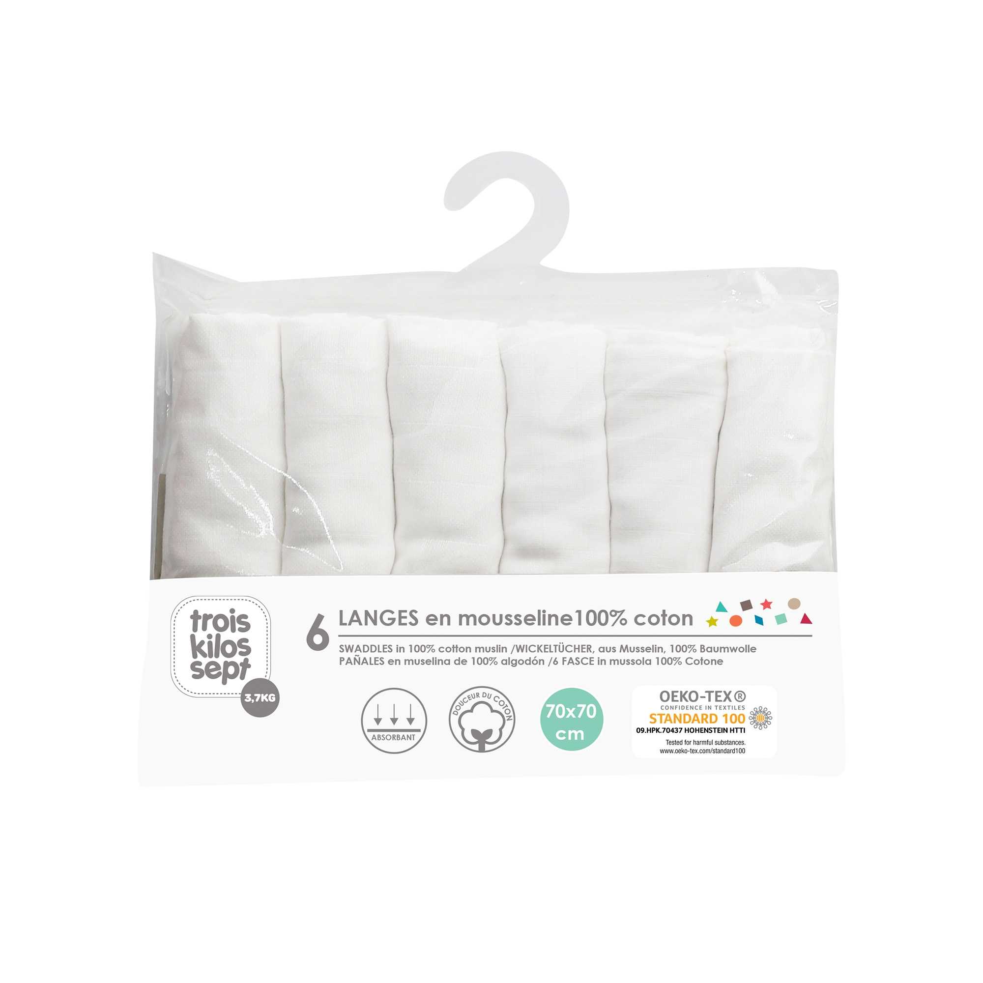 Lot de 6 langes (Trois Kilos Sept) - Image 2