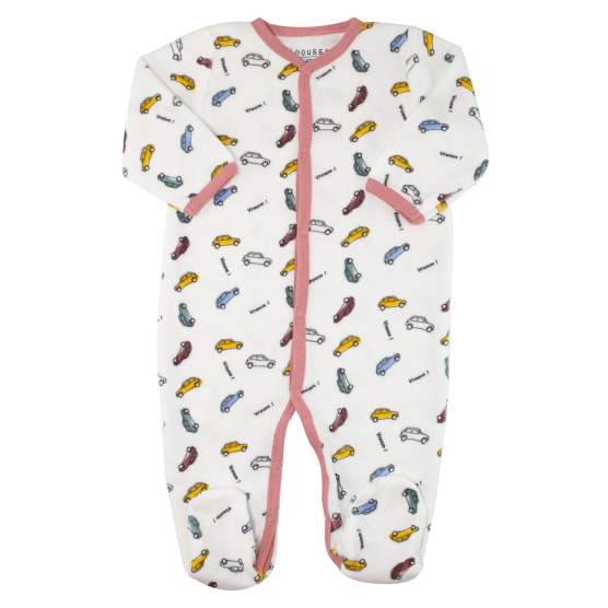 Baby velour sleepsuit - Cars
