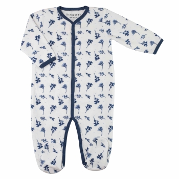 Pyjama en velours bébé - Floral