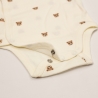 Nahaufnahme der Druckknöpfe des Baby-Bodys
