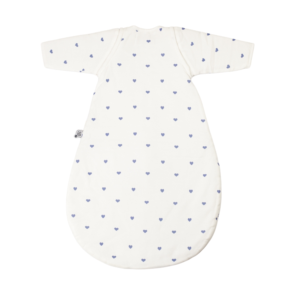 turbulette motif coeur bleu bébé