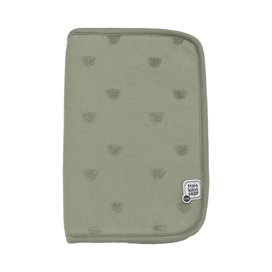 Protector de cartilla de salud verde arcilla