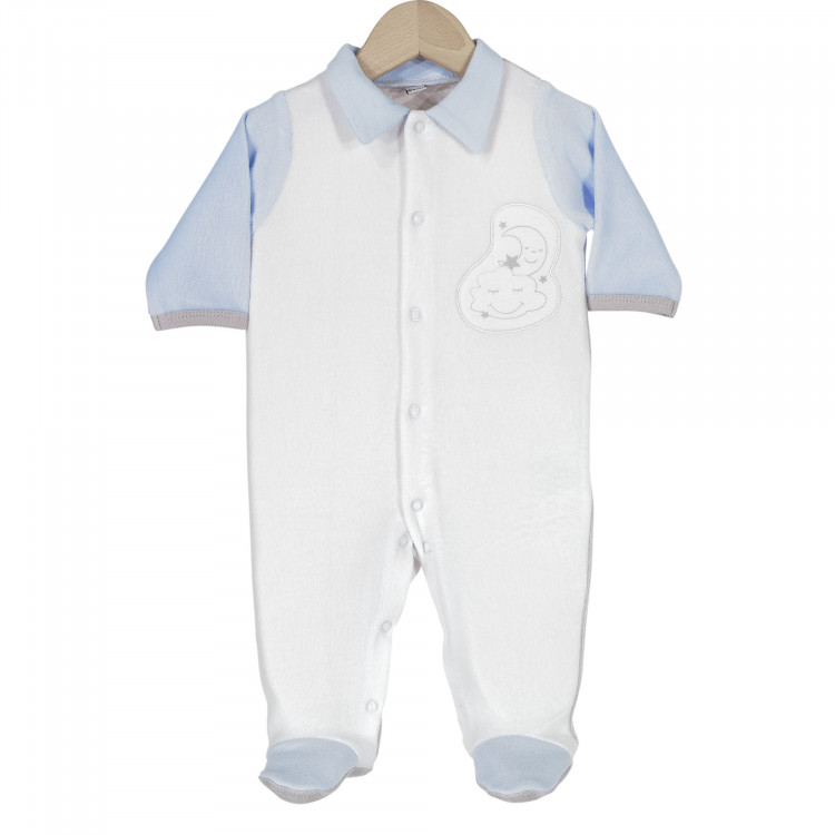 Trois Kilos Sept - Strampler Druckknopfverschluss vorn aus Samt Dream