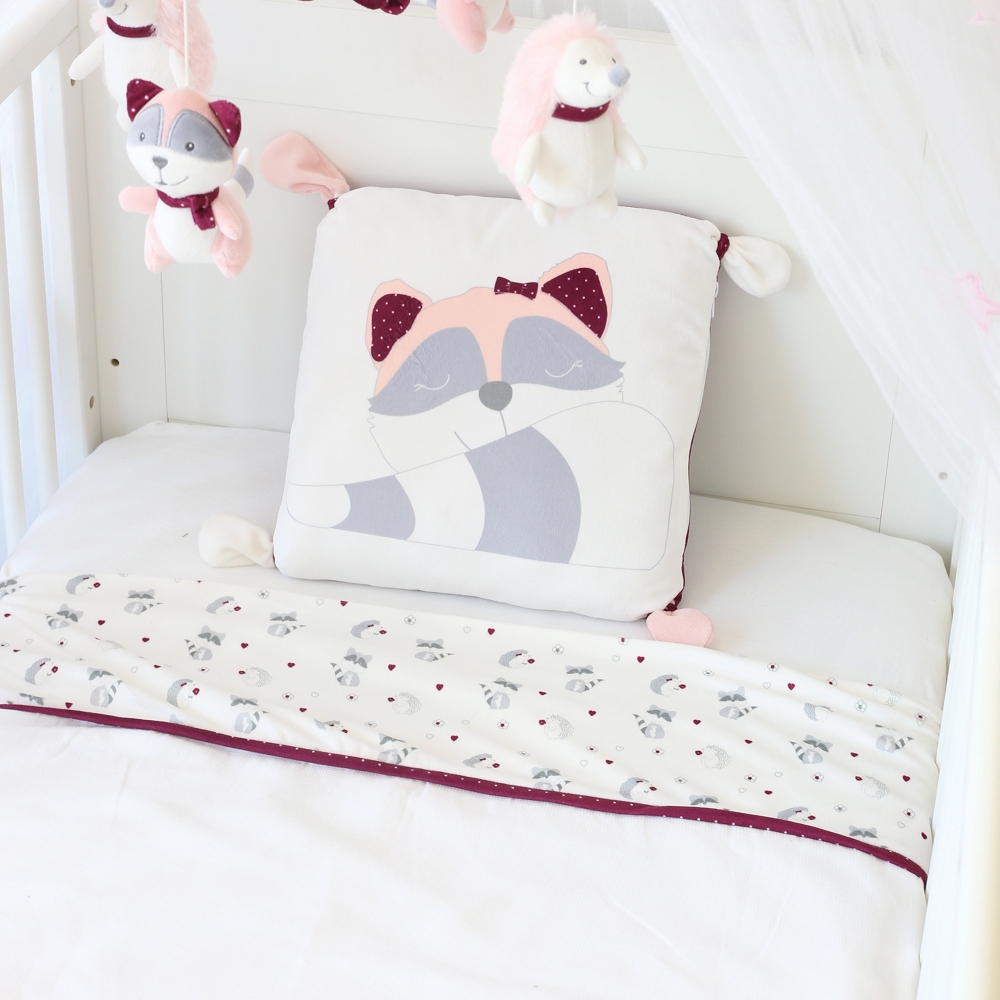 Housse de couette pour lit bébé blanc en velours - Kipic & Olga