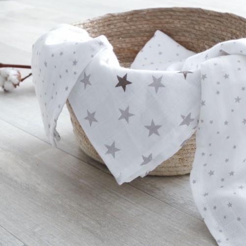 Set di 6 mussole per neonato 70*70 cm