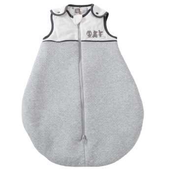 saco de dormir tog 2 branco e cinzento em veludo mesclado 65 cm