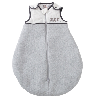 white and grey mottled velvet sleeping bag tog 2, 65 cm