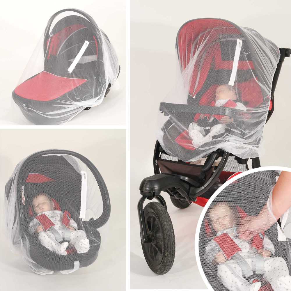Mosquiteiro com fecho - Cosy / Carrinho / Landau - Branco