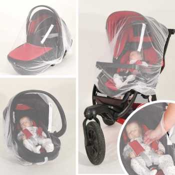 Mosquiteiro com fecho - Cosy / Carrinho / Landau - Branco