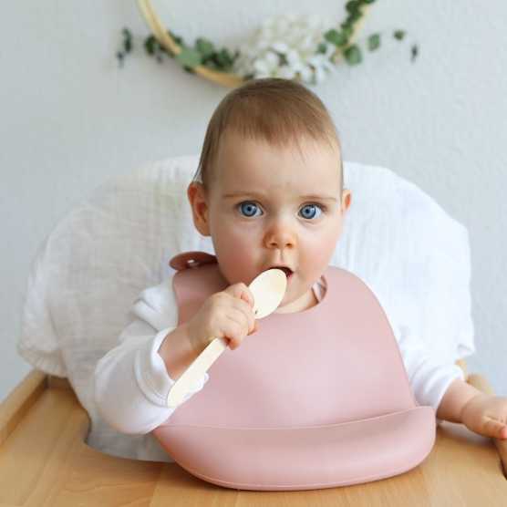 Babete de Silicone - Rosa