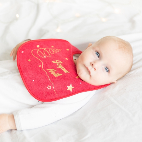 Set of 2 first age bibs - Christmas