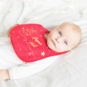 Baby with Christmas bib Baby with Christmas bib