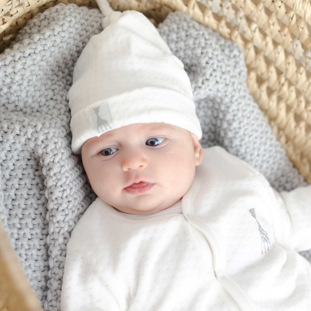 Bonnet en velours jacquard pour la maternité