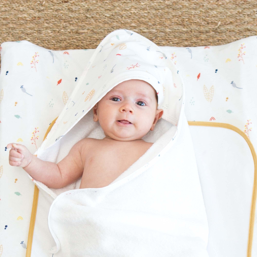 Forest Hide-and-Seek Hooded Baby Bath Towel photo Forest Hide-and-Seek Hooded Baby Bath Towel photo