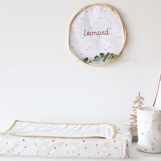 Colchón cambiador + funda extraíble - Cache-cache en forêt