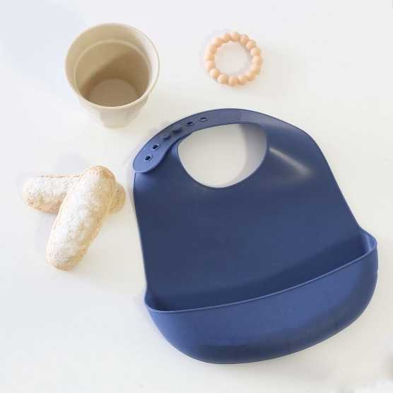 Babete de Silicone - Azul Noite