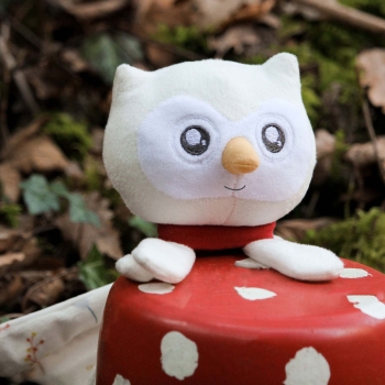 Little violet owl in the forest