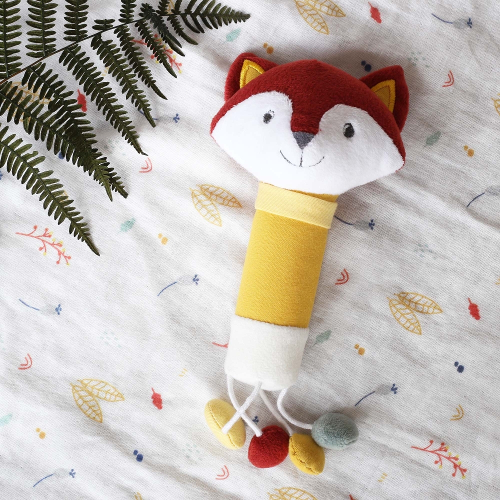 Developmental toy: activity stick on swaddle blanket Developmental toy: activity stick on swaddle blanket