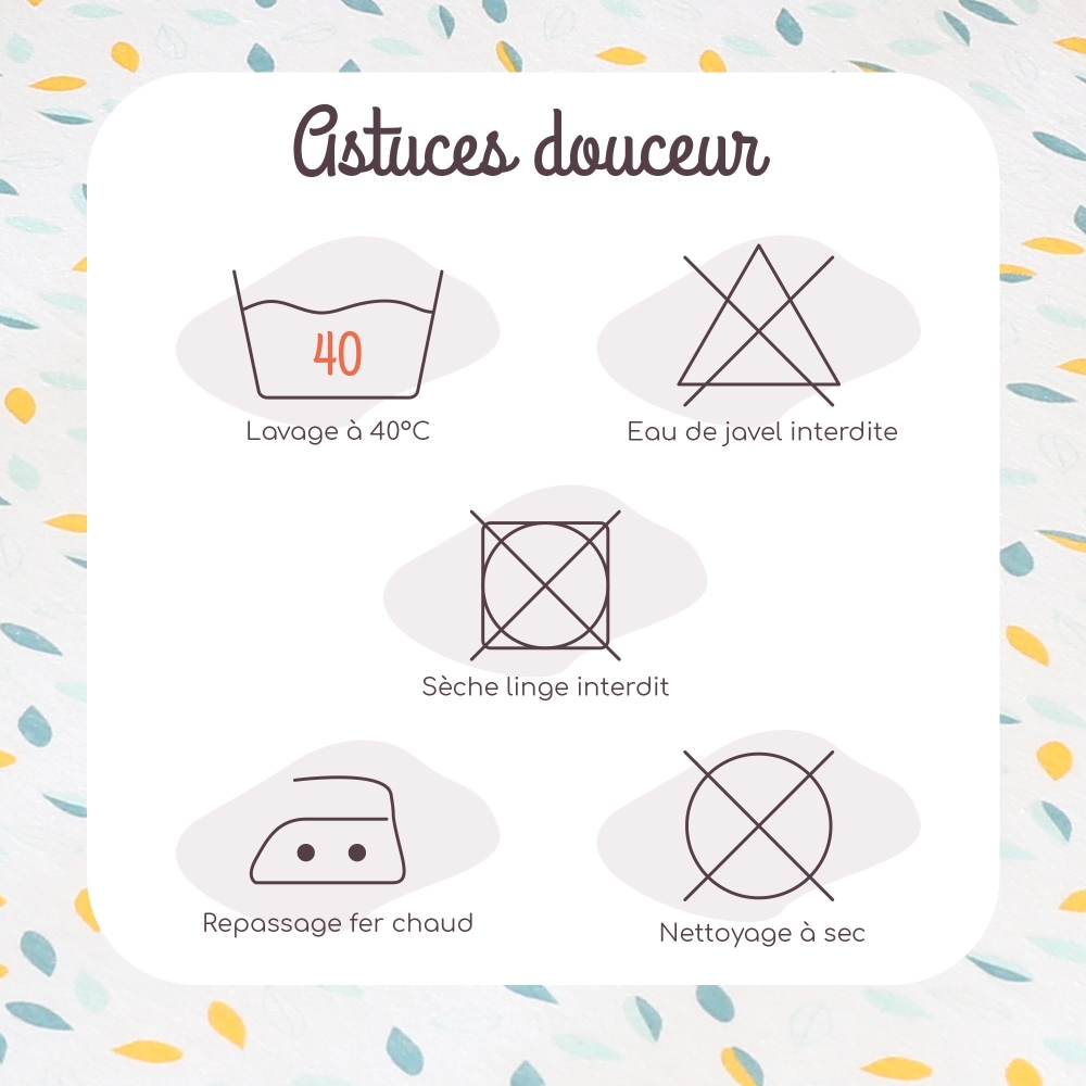 Drap housse en jersey Feuilles végétales Trois Kilos Sept - 3 Drap housse en jersey Feuilles végétales Trois Kilos Sept - 3