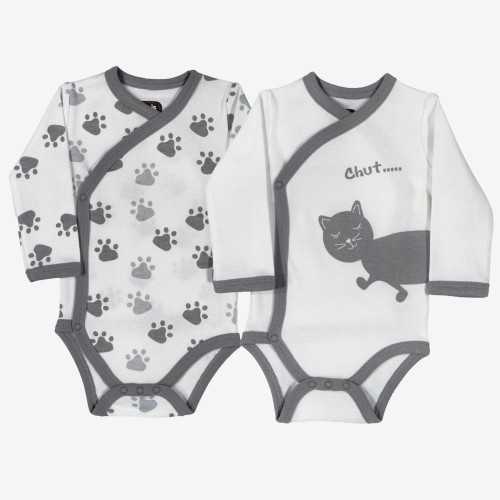 Lot de 2 bodies croisés - Chat