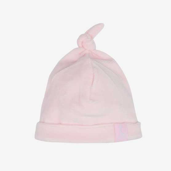 Gorro de recém-nascido em veludo drop needle - Rosa - ©Sophie la girafe