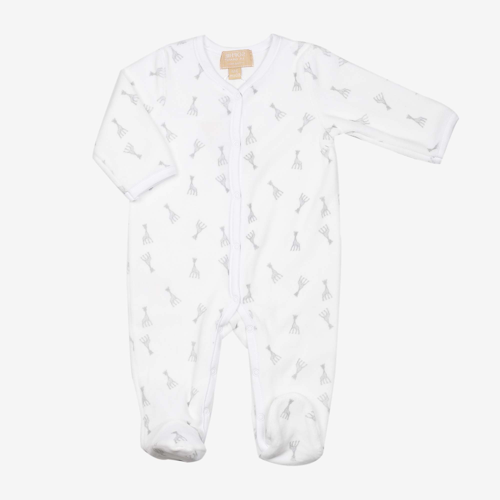 Trois Kilos Sept - Pyjama léger blanc Sophie la girafe (naissance)