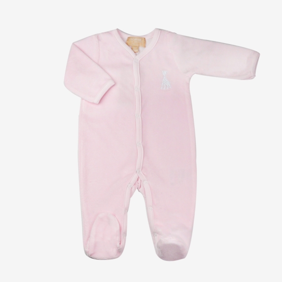 Pyjama Y Roze - Fluweel drop needle - ©Sophie de giraf