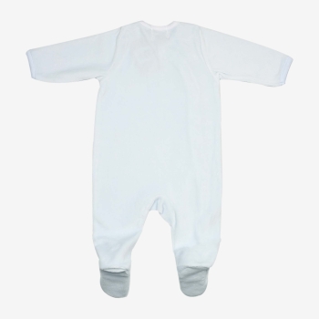 Achterkant pyjama blauw velours Achterkant pyjama blauw velours