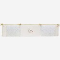 Unfolded mustard yellow and terracotta crib bumper Unfolded mustard yellow and terracotta crib bumper