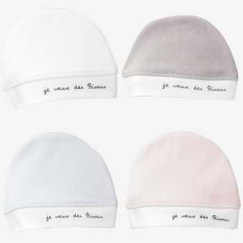 Gorro de recém-nascido "je veux des Bisous"