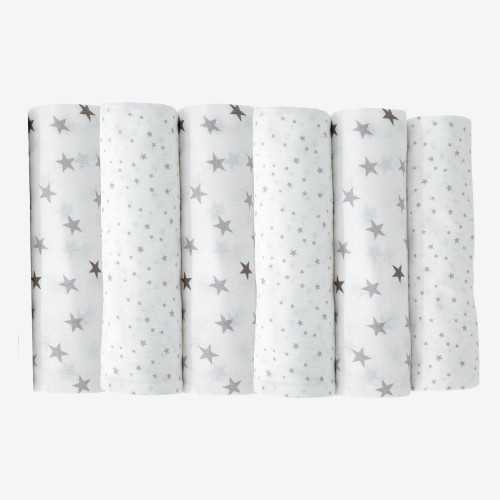 Pack de 6 fraldas de pano para bebé 70*70 cm