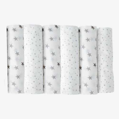 Pack de 6 fraldas de pano para bebé 70*70 cm