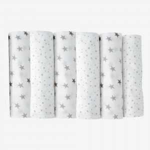 Pack de 6 fraldas de pano para bebé 70*70 cm