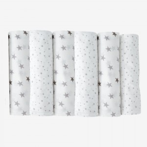 Set di 6 mussole per neonato 70*70 cm