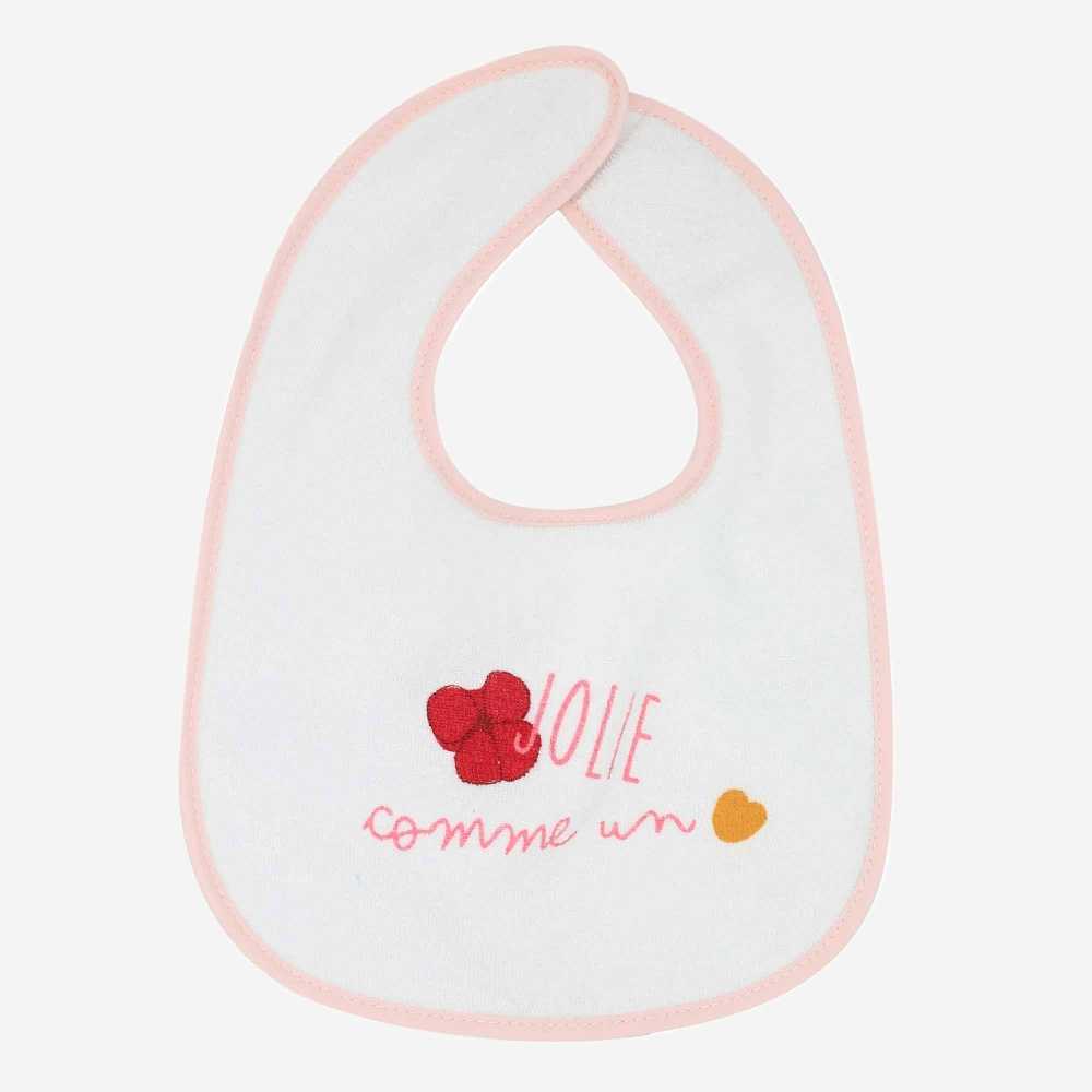 Babete "Bonita como um coração" rosa