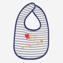 "Pretty as a button" striped bib "Pretty as a button" striped bib