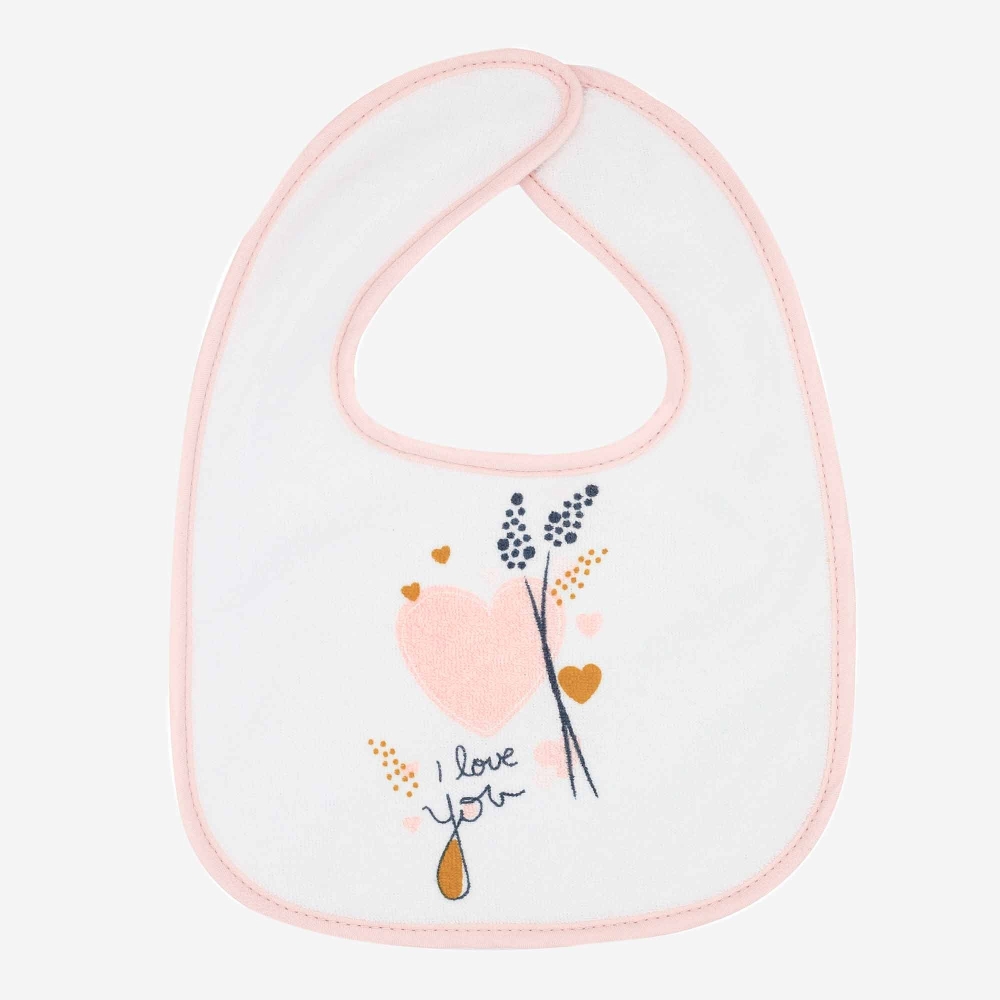 Baby bib "I love you" pink Baby bib "I love you" pink