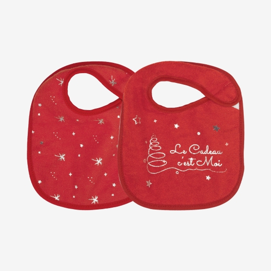 Set di 2 bavaglini neonato - Natale