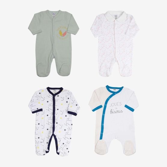 Dors bien assortis coton - Bisous tout doux