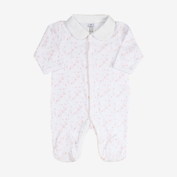 Katoenen pyjama roze bloemen Katoenen pyjama roze bloemen