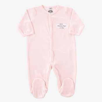 Pijama bebé "Juste Maman, Papa et Moi" rosa