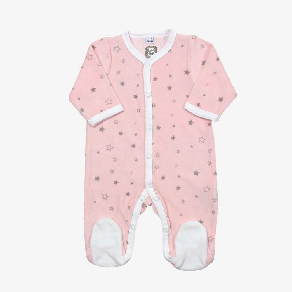 Pijama "Juste Maman, Papa et Moi" rosa estrelas