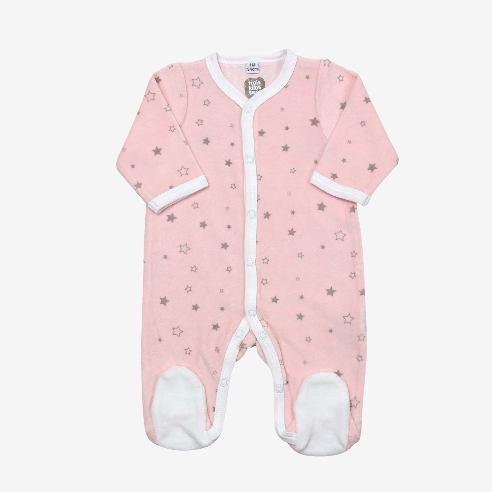 Pigiama "Solo Mamma, Papà e Io" rosa con stelle Pigiama "Solo Mamma, Papà e Io" rosa con stelle
